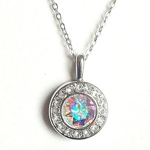 18K♠️+ Swarovski® Aurora Borealis HALO Necklace